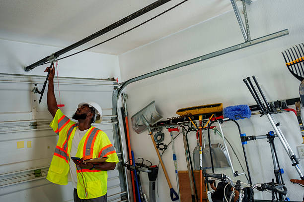 Professional Garage Door Panel Replacement technician working in San Leandro, CA